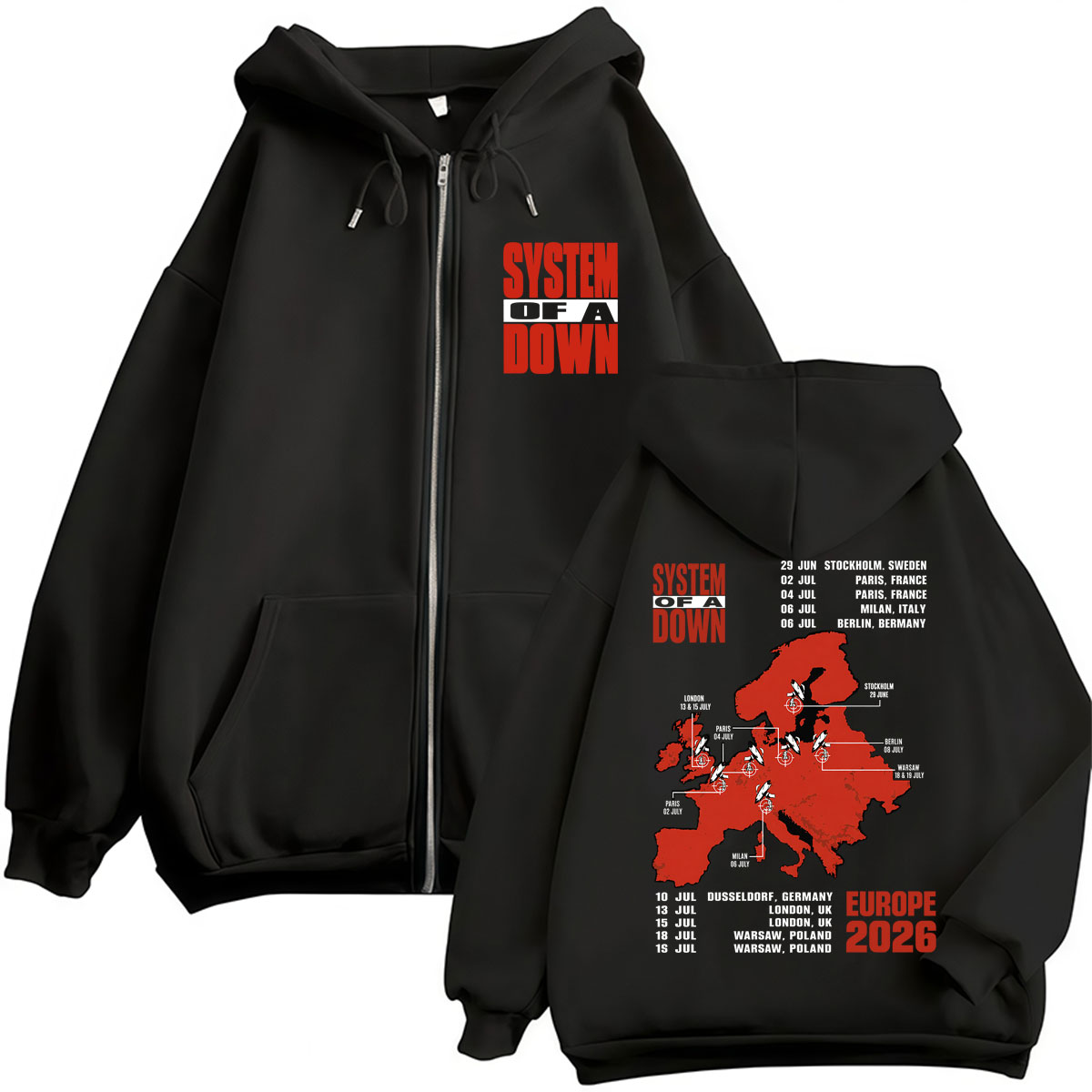 Men'S Fashion Uk 2026 - Мужская толстовка на молнии System of