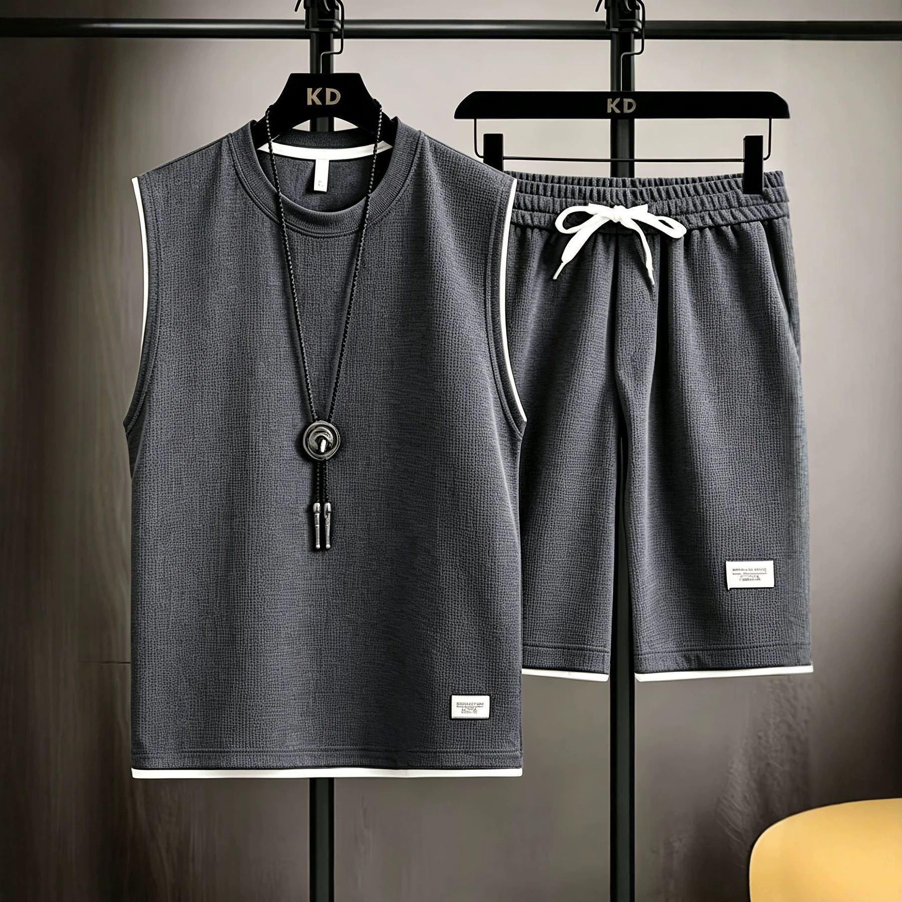 Mens Fashion Casual - Летний мужской комплект: высококачественный спортивный костюм