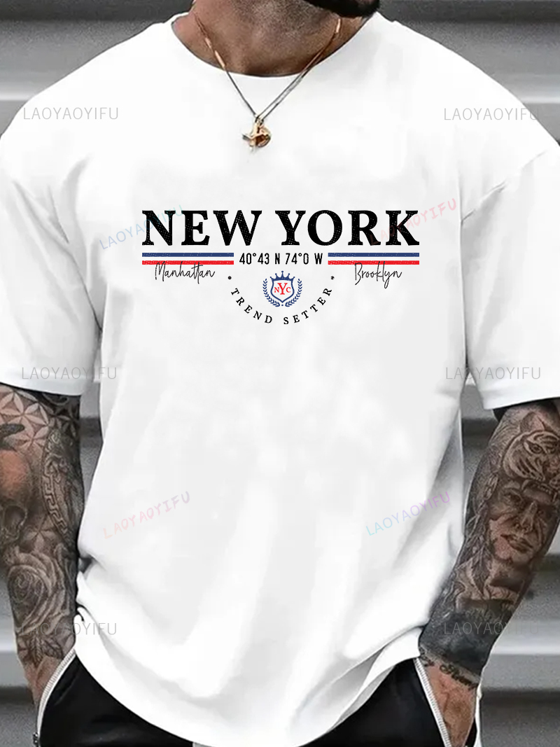 York Men'S Fashion - Футболка с рисунком Нью-Йорка, унисекс, винтажная