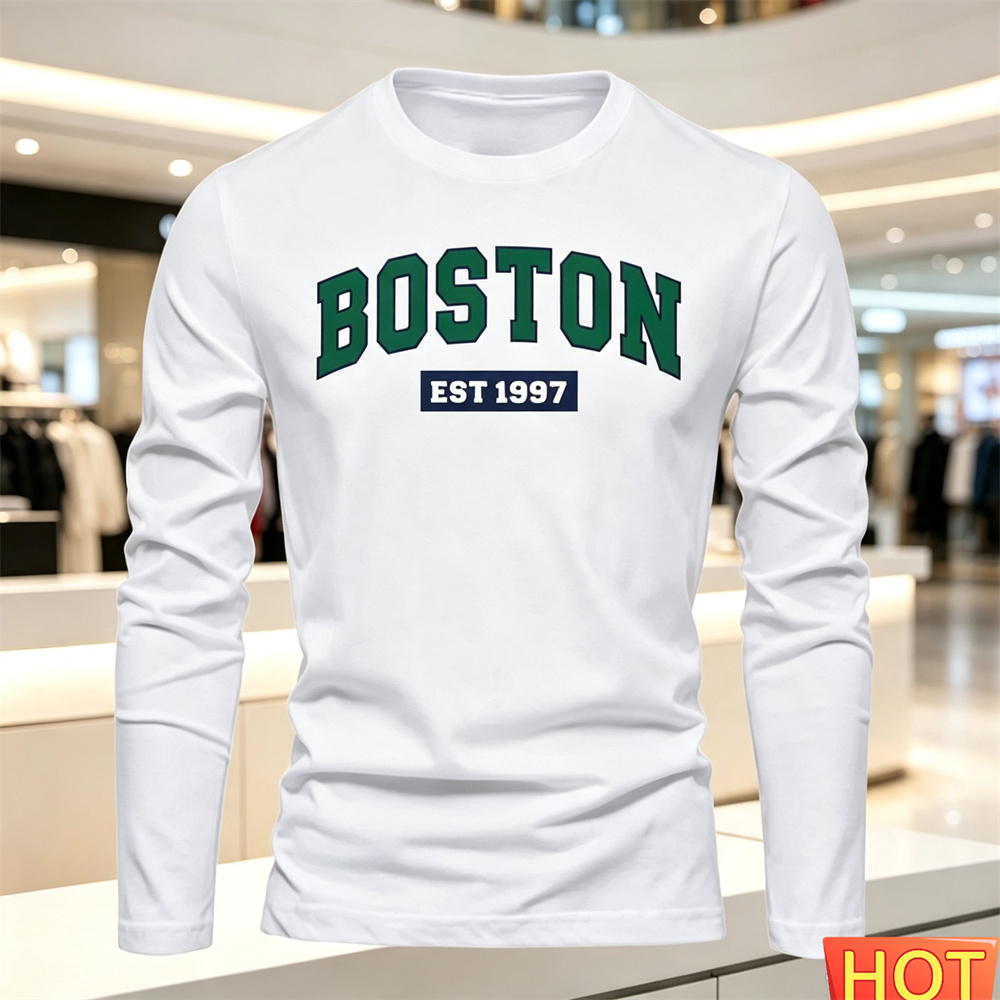 Men'S Fashion Clothing - Мужская футболка с длинными рукавами на