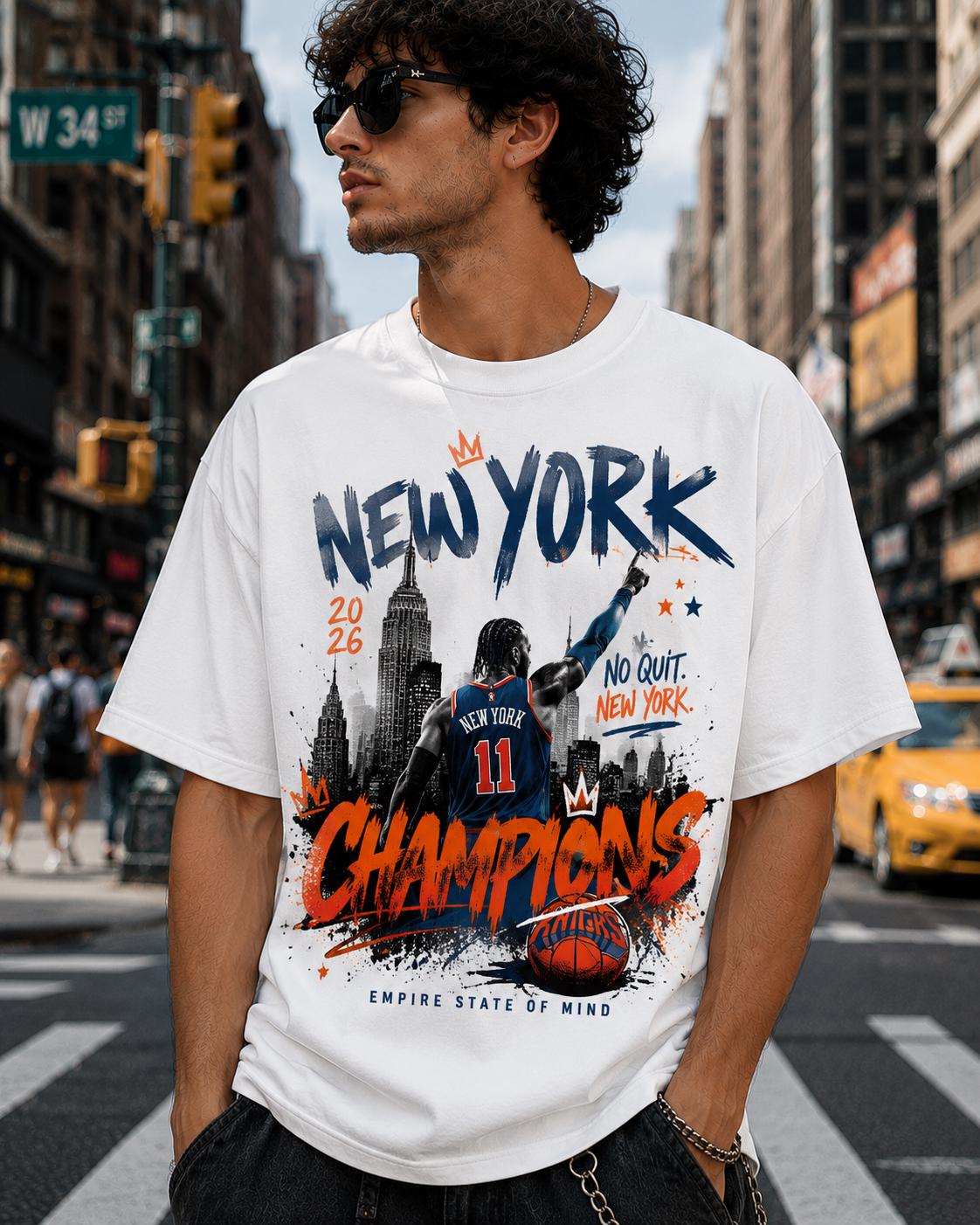 York Men'S Fashion - Футболка Jalen Brunson New York Champion