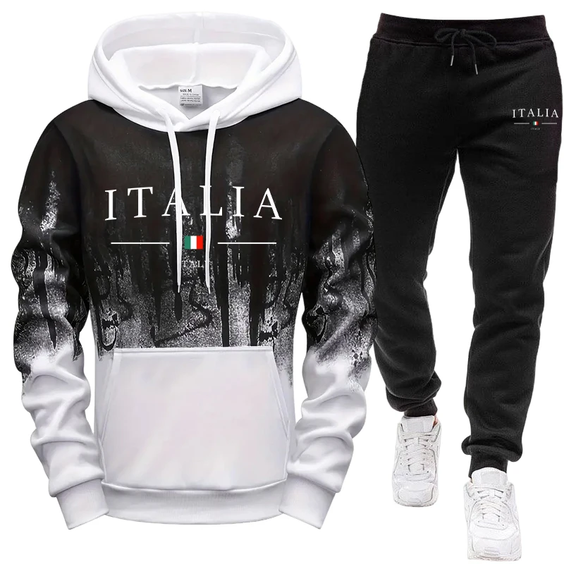Men'S Fashion Outfits - Осенне-зимний повседневный спортивный модный комплект: толстовка