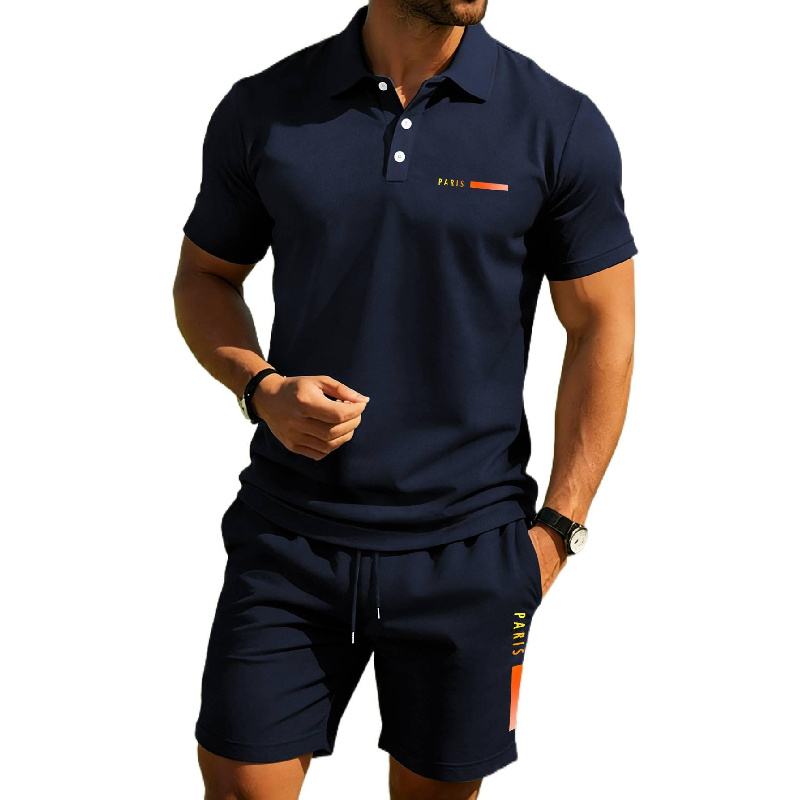 Men'S Fashion Polo - Мужская летняя рубашка-поло PARIS с принтом,