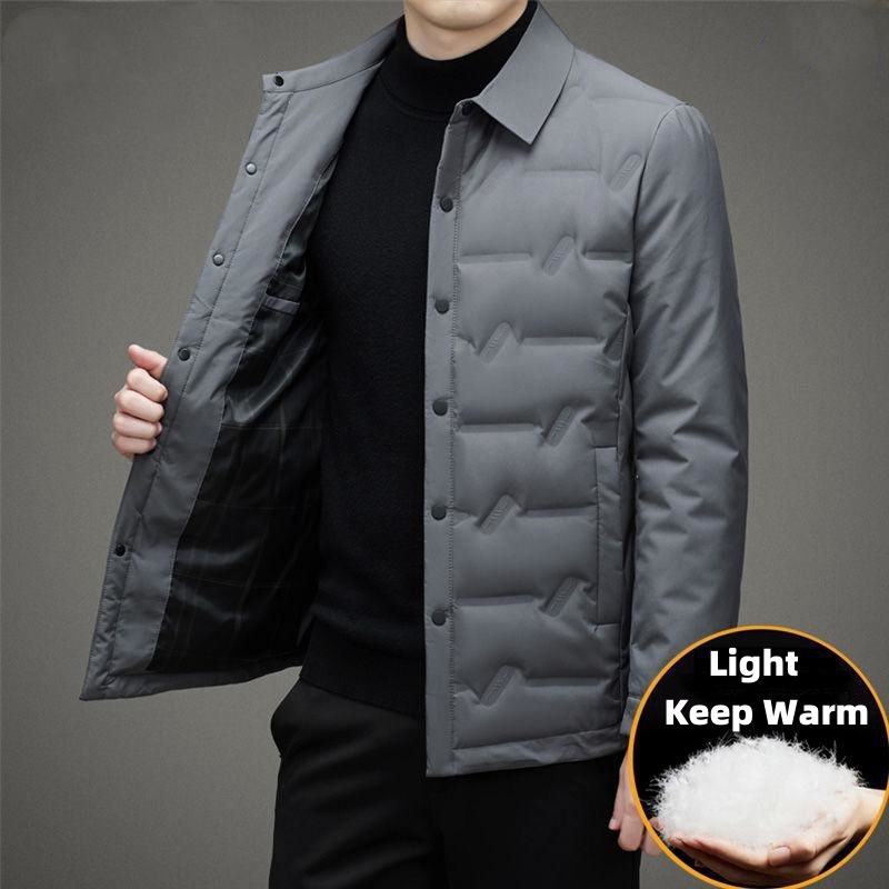 Men'S Fashion Light Jacket - Мужские легкие пуховые пальто, повседневные облегающие