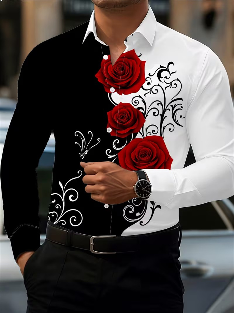 Men'S Fashion Outfits - Мужская рубашка с длинным рукавом и