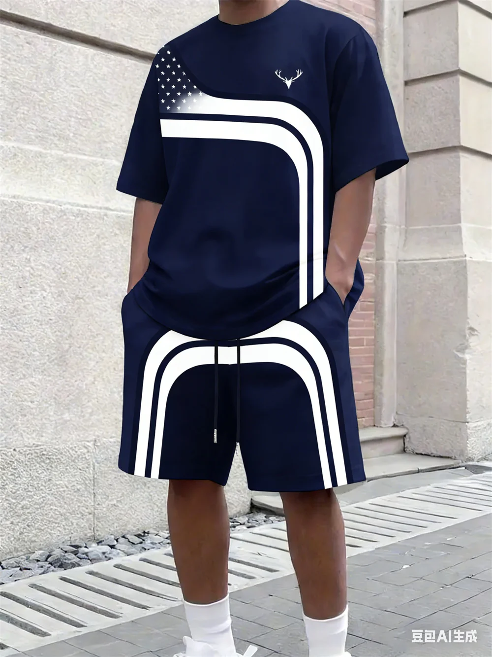 Men'S Fashion Clothing - Модный летний мужской комплект: футболка с