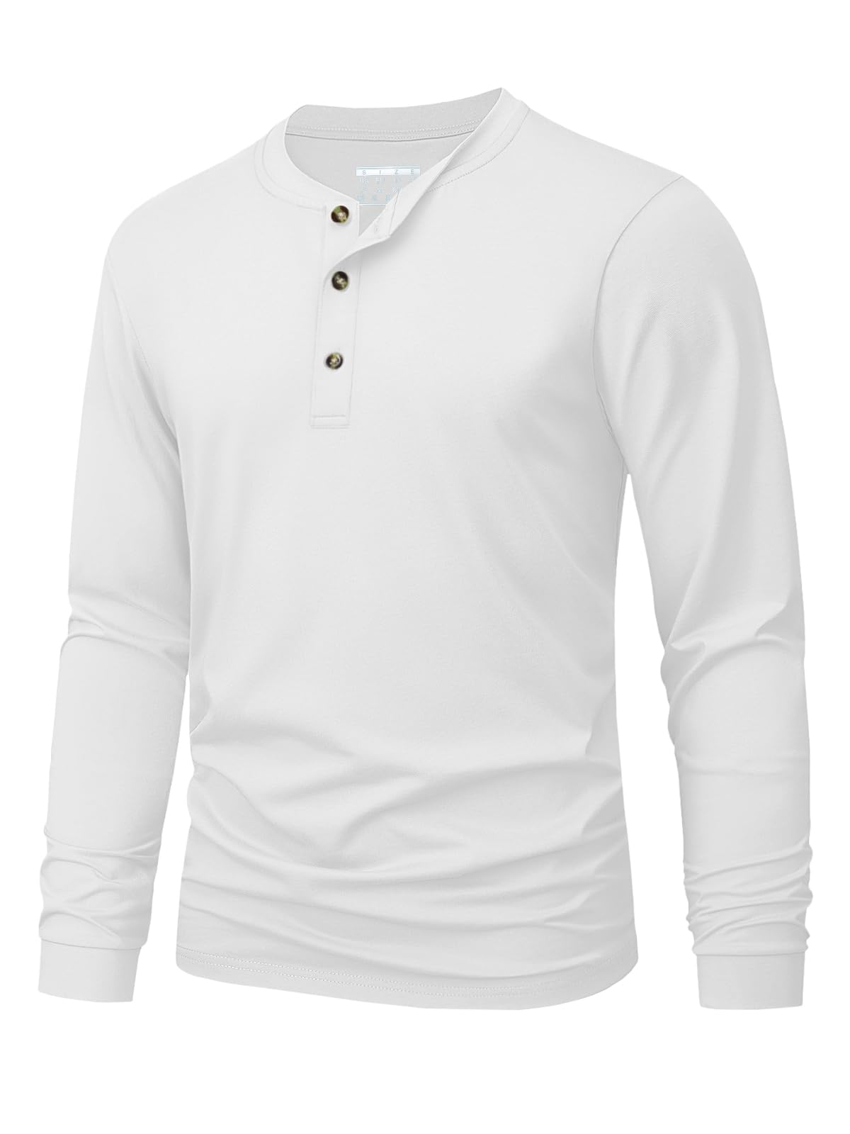 Men'S Fashion Clothing - Мужская футболка-хенли, простая однотонная футболка с