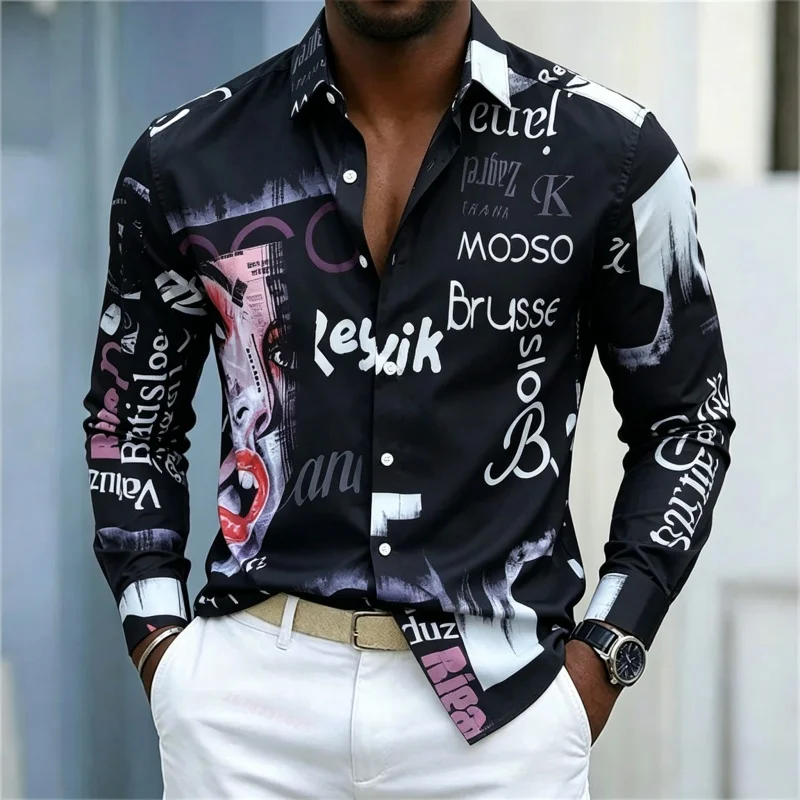 Мужская рубашка с длинным рука – обзор и цена Mens Fashion Casual