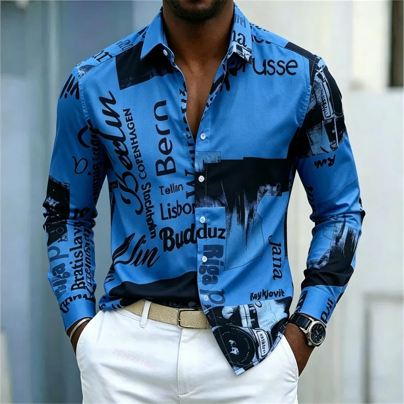 Мужская рубашка с длинным рука – обзор и цена Mens Fashion Casual