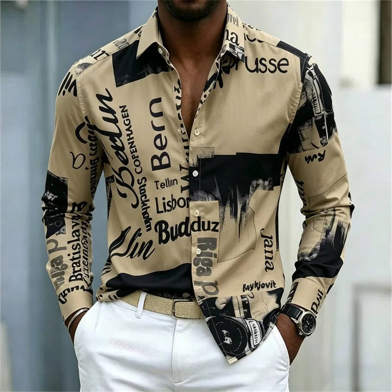 Мужская рубашка с длинным рука – обзор и цена Mens Fashion Casual