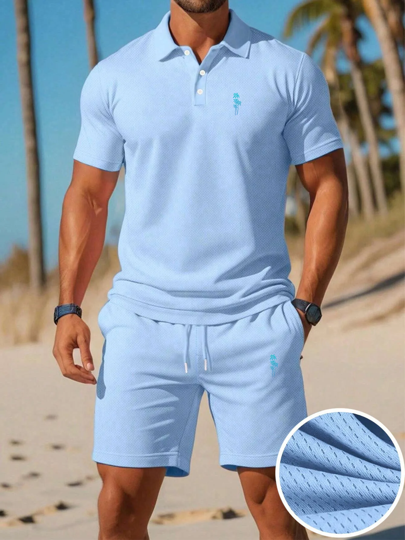 Летний новый мужской комплект  – обзор и цена Men'S Fashion Polo