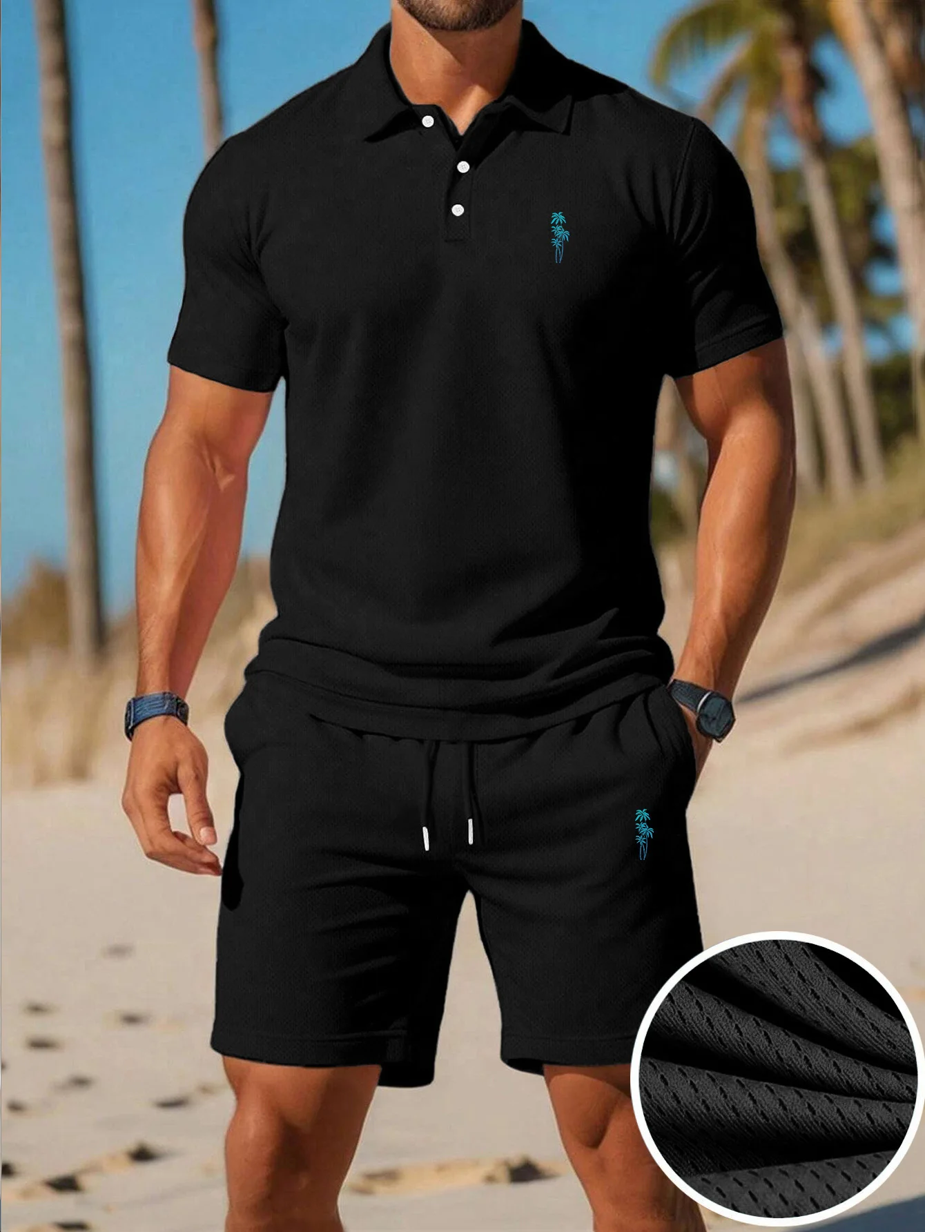 Летний новый мужской комплект  – обзор и цена Men'S Fashion Polo