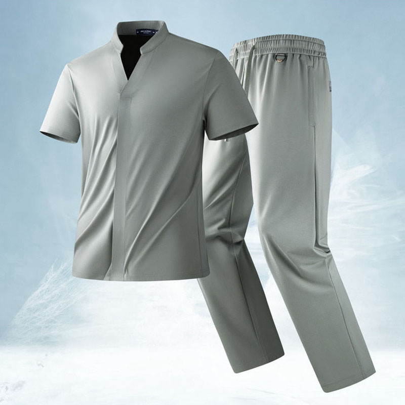 Летний модный комплект из двух – обзор и цена Men'S Fashion V Neck T Shirts