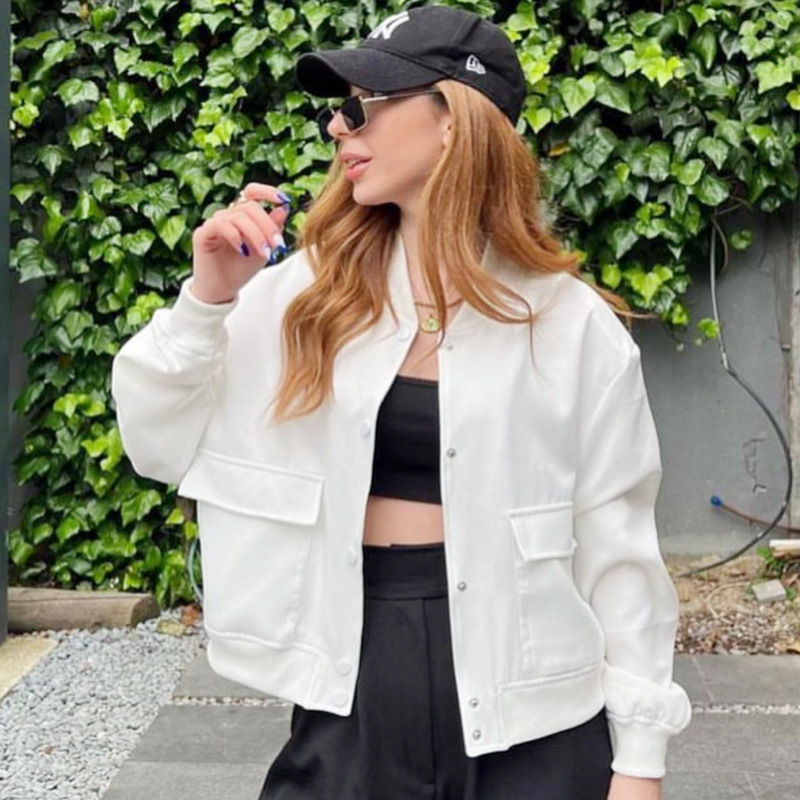 HXAO женская куртка-бомбер, ук – обзор и цена Varsity Jacket Letterman