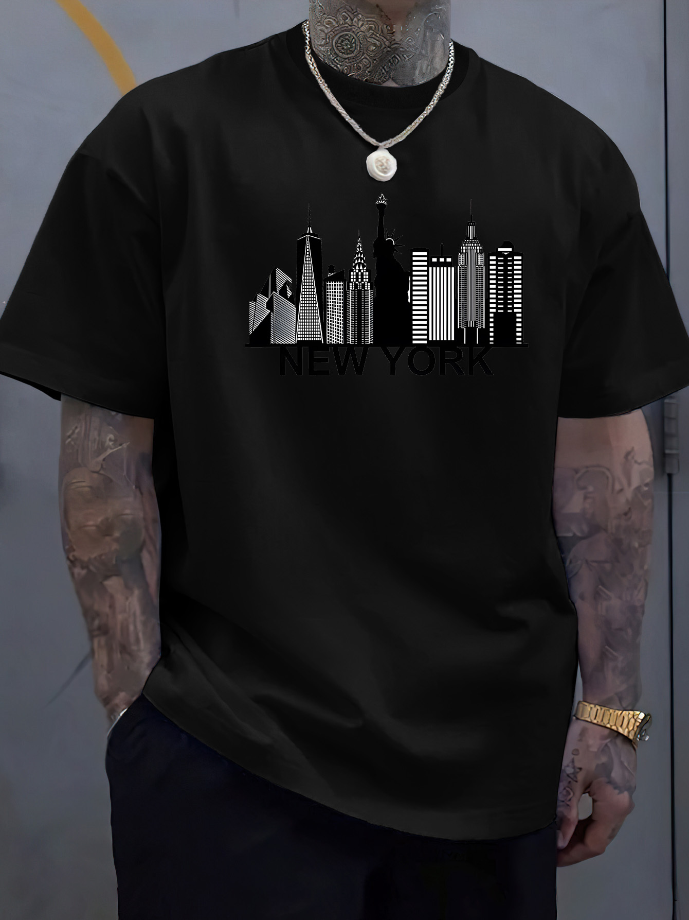 Мужская хлопковая футболка с п – обзор и цена York Men'S Fashion