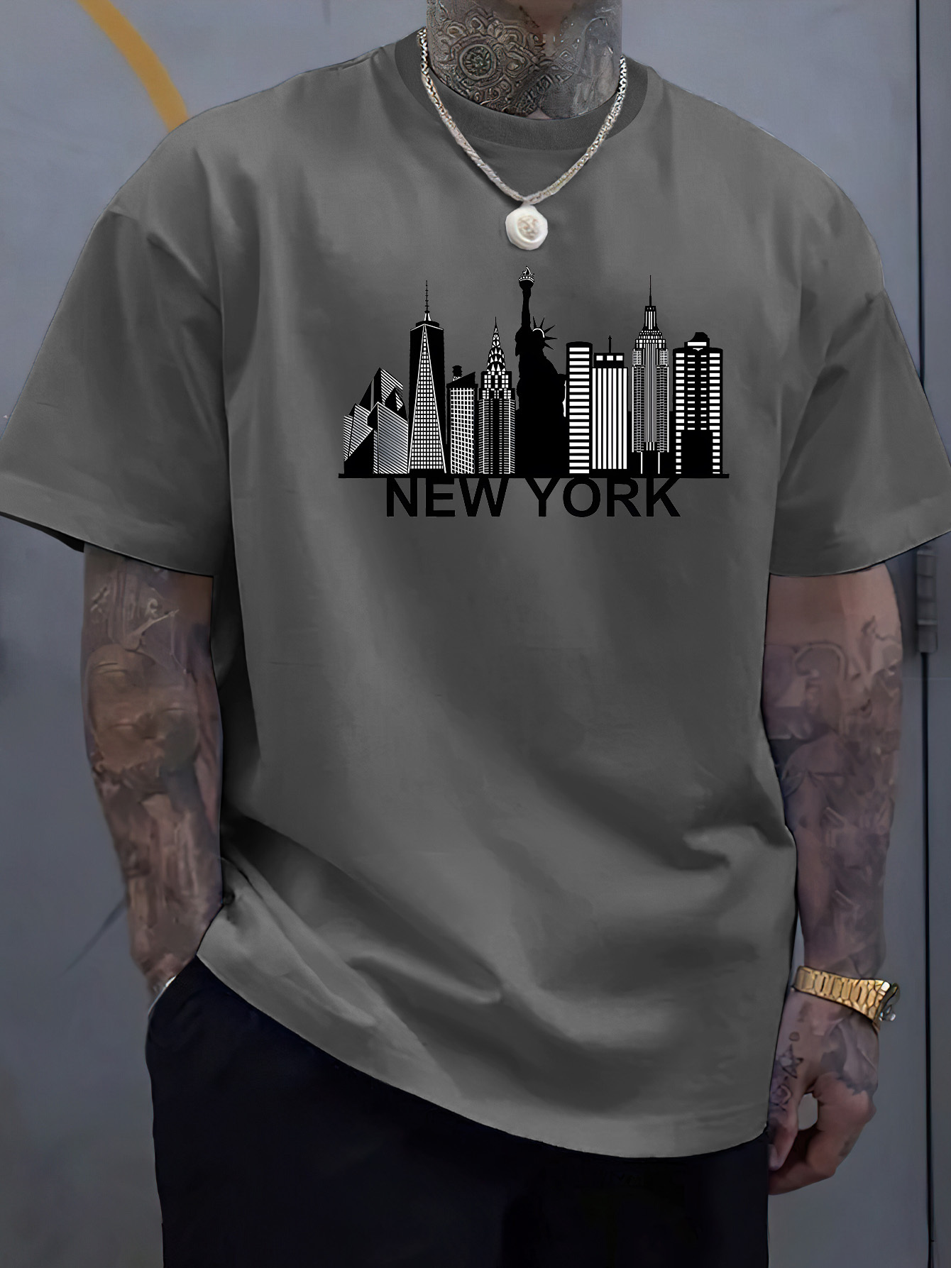 Мужская хлопковая футболка с п – обзор и цена York Men'S Fashion