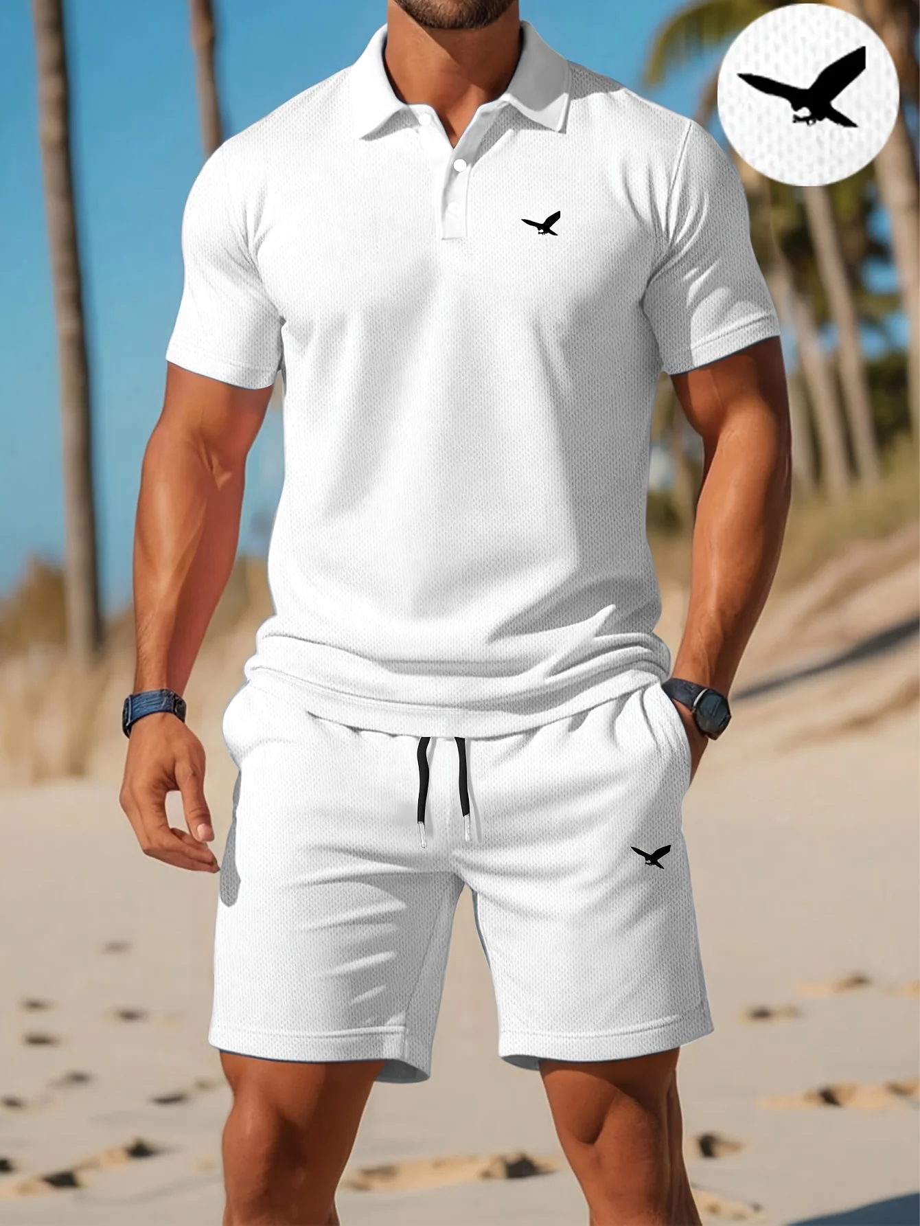 Летний новый мужской комплект  – обзор и цена Men'S Fashion Polo
