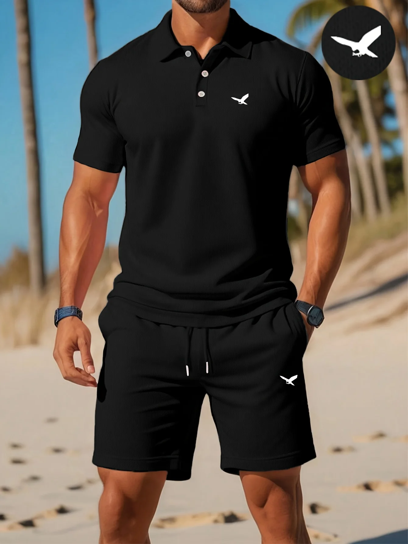 Летний новый мужской комплект  – обзор и цена Men'S Fashion Polo