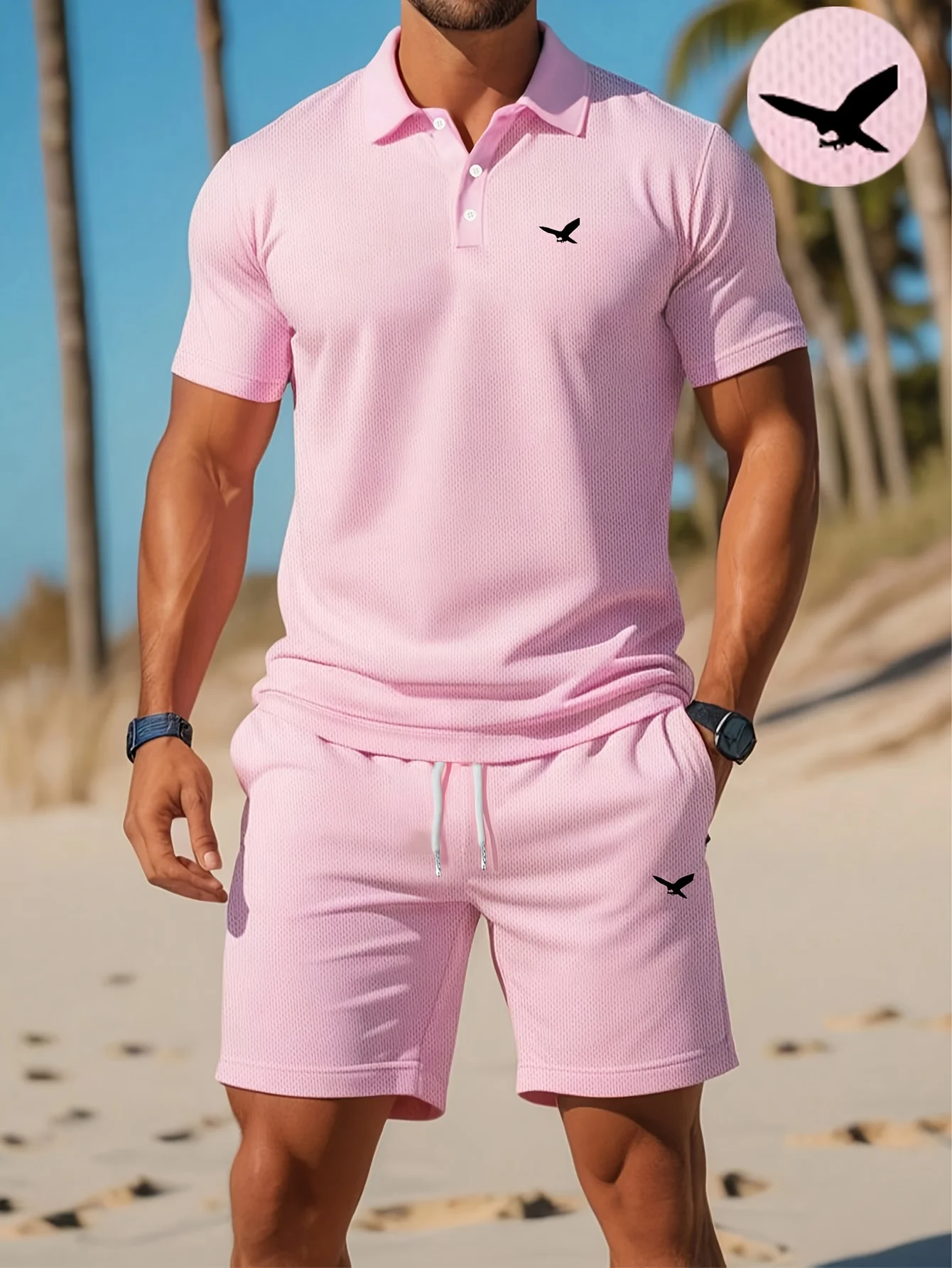 Летний новый мужской комплект  – обзор и цена Men'S Fashion Polo