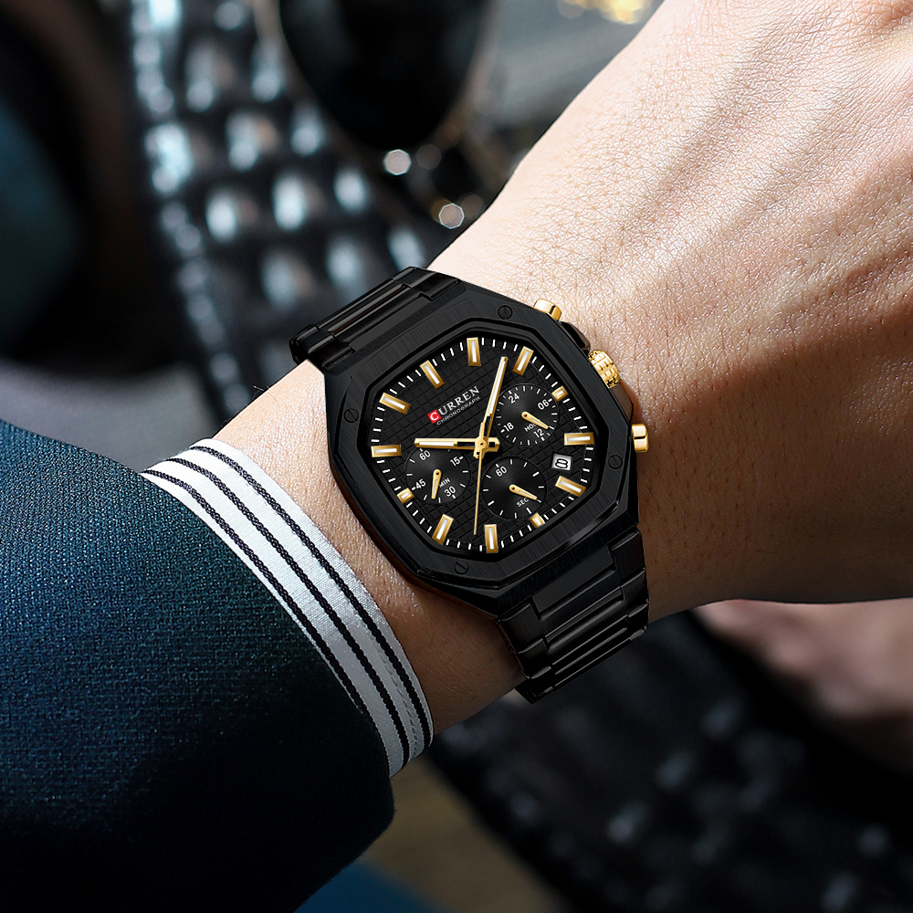 CURREN Роскошные квадратные ча – обзор и цена Mens Fashion Bracelet