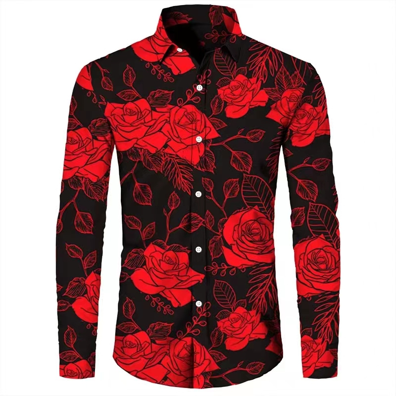 Модные мужские рубашки с 3D-пр – обзор и цена Mens Fashion Casual